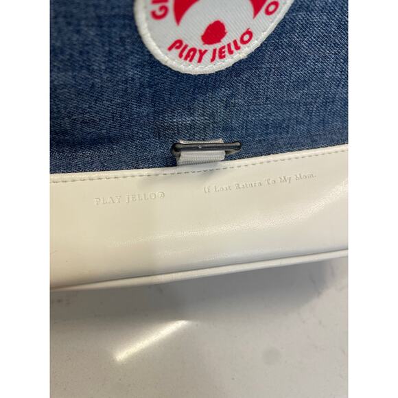 Play Jello Korean Boutique Denim Bunny Backpack White Bottom 12"x7"x6" - Picture 10 of 14